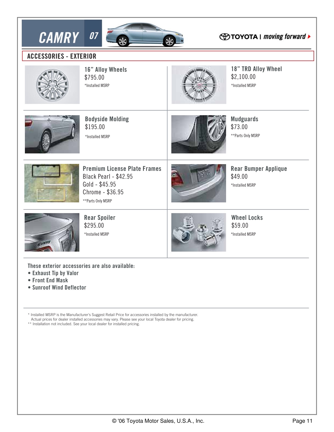 2007 Toyota Camry Brochure Page 9